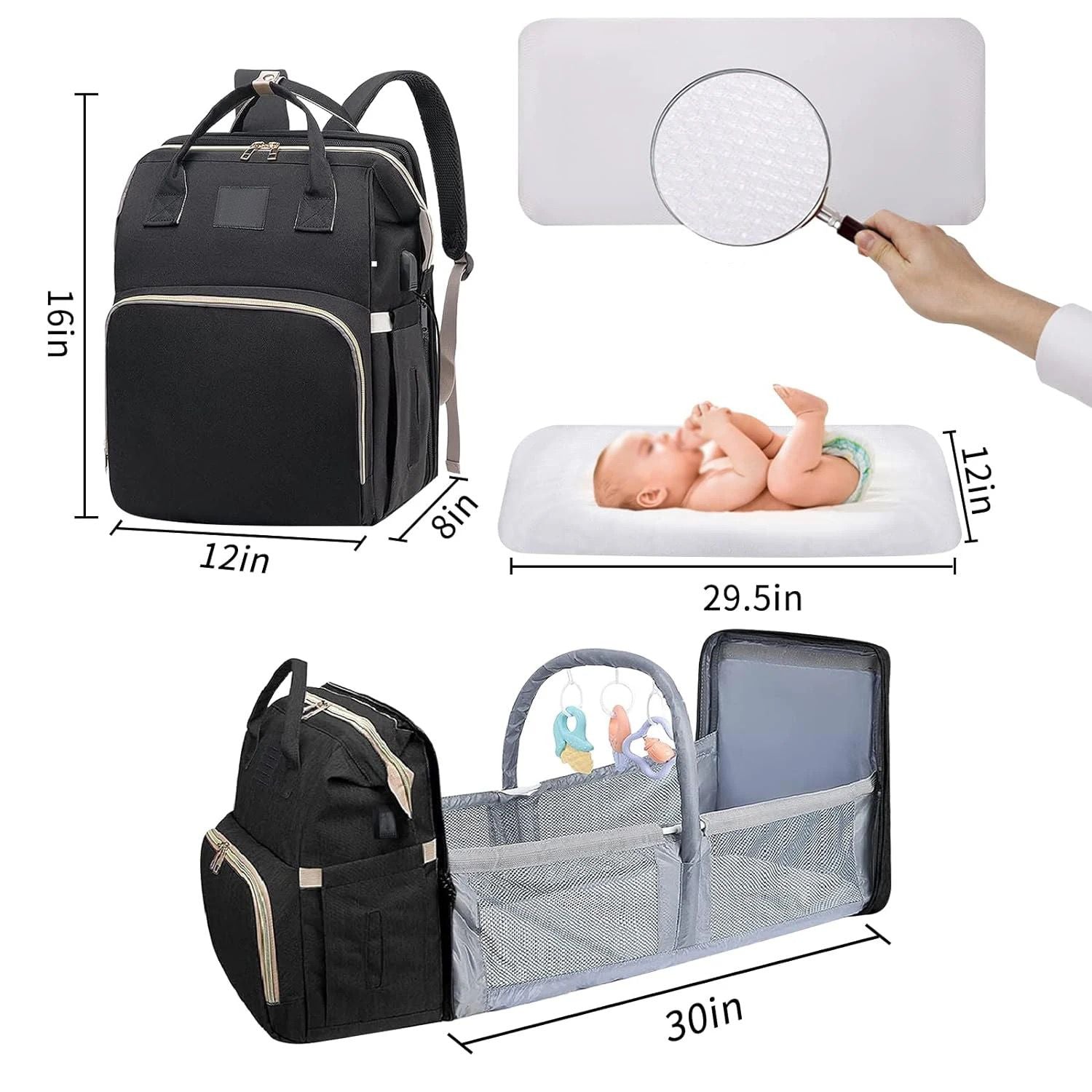 Maleta Bolso Panalera Cambiador Cuna
